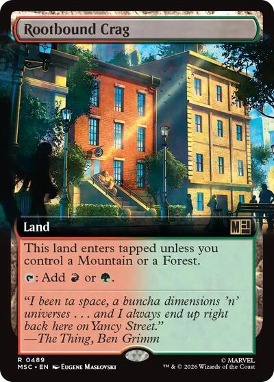 Rootbound Crag (Extended Art) (Commander: Marvel Super Heroes) Light Play