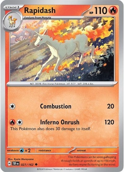 Rapidash (SV05: Temporal Forces) Light Play Reverse Holofoil