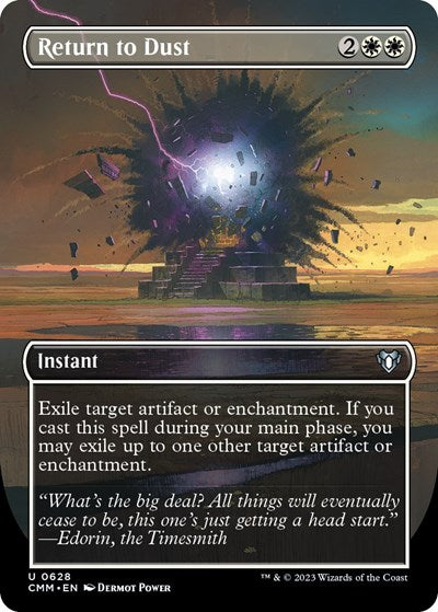 Return to Dust (Borderless) (Commander Masters) Light Play Foil
