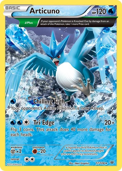 Articuno (17 Delta) (XY Roaring Skies) Damaged / Poor