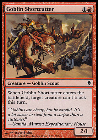 Goblin Shortcutter (Zendikar) Light Play