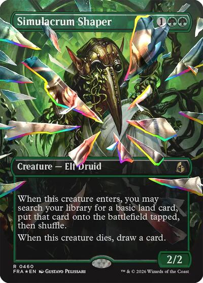 Simulacrum Shaper (Borderless) (Facet Foil) (Reality Fracture) Near Mint Foil