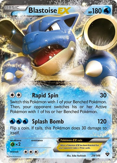 Blastoise EX (XY Base Set) Light Play Holofoil