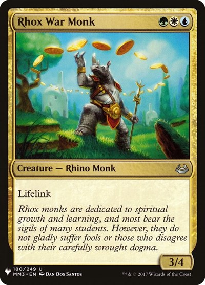 Rhox War Monk (Mystery Booster) Light Play