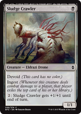 Sludge Crawler (Battle for Zendikar) Light Play