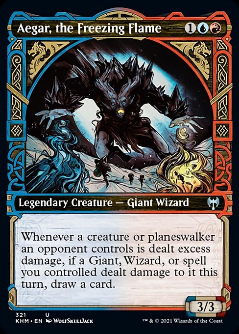 Aegar, the Freezing Flame (Showcase) (Kaldheim) Light Play Foil