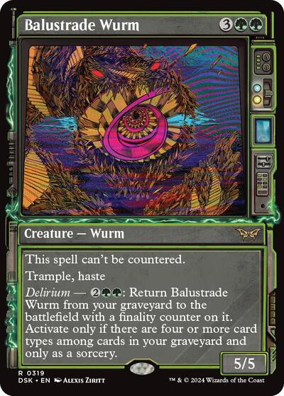 Balustrade Wurm (Showcase) (Duskmourn: House of Horror) Light Play