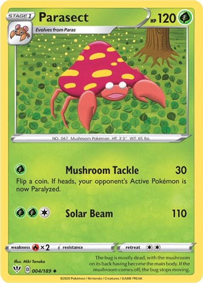 Parasect (SWSH03: Darkness Ablaze) Light Play