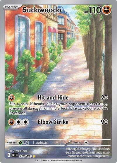 Sudowoodo - 219 (SV02: Paldea Evolved) Near Mint Holofoil