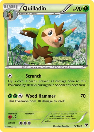 Quilladin (XY Base Set) Medium Play