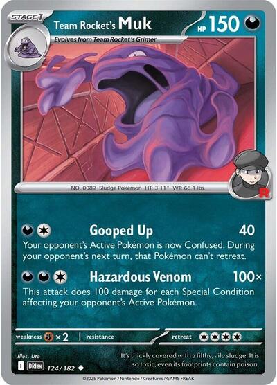 Team Rocket's Muk (SV10: Destined Rivals) Light Play Reverse Holofoil