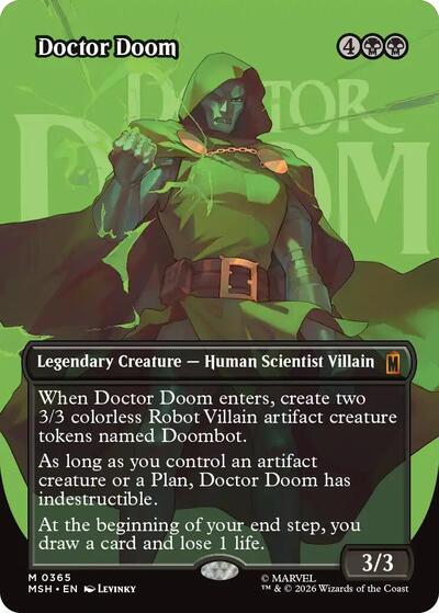 Doctor Doom (Borderless) (365) (Marvel Super Heroes) Light Play Foil