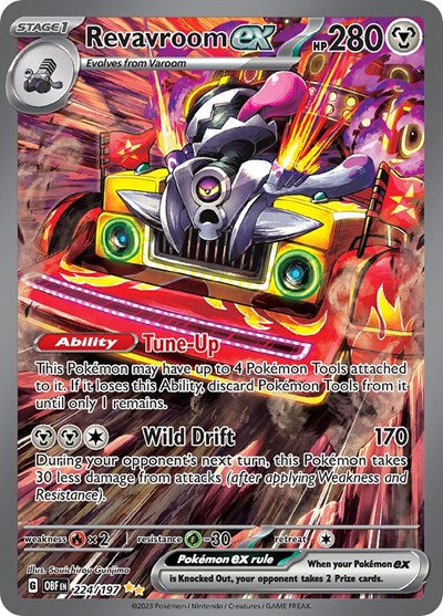 Revavroom ex - 224 (Scarlet and  Violet: Obsidian Flames) Near Mint Holofoil