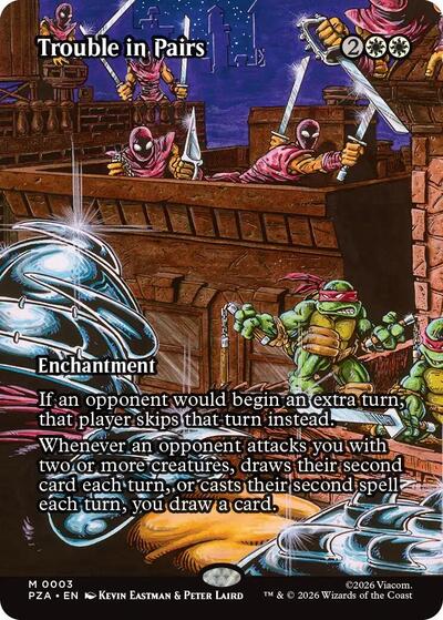 Trouble in Pairs (Borderless) (Teenage Mutant Ninja Turtles Eternal-Legal) Light Play Foil