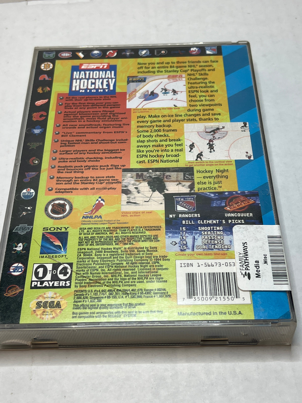 ESPN National Hockey Night (Sega CD)(CIB)