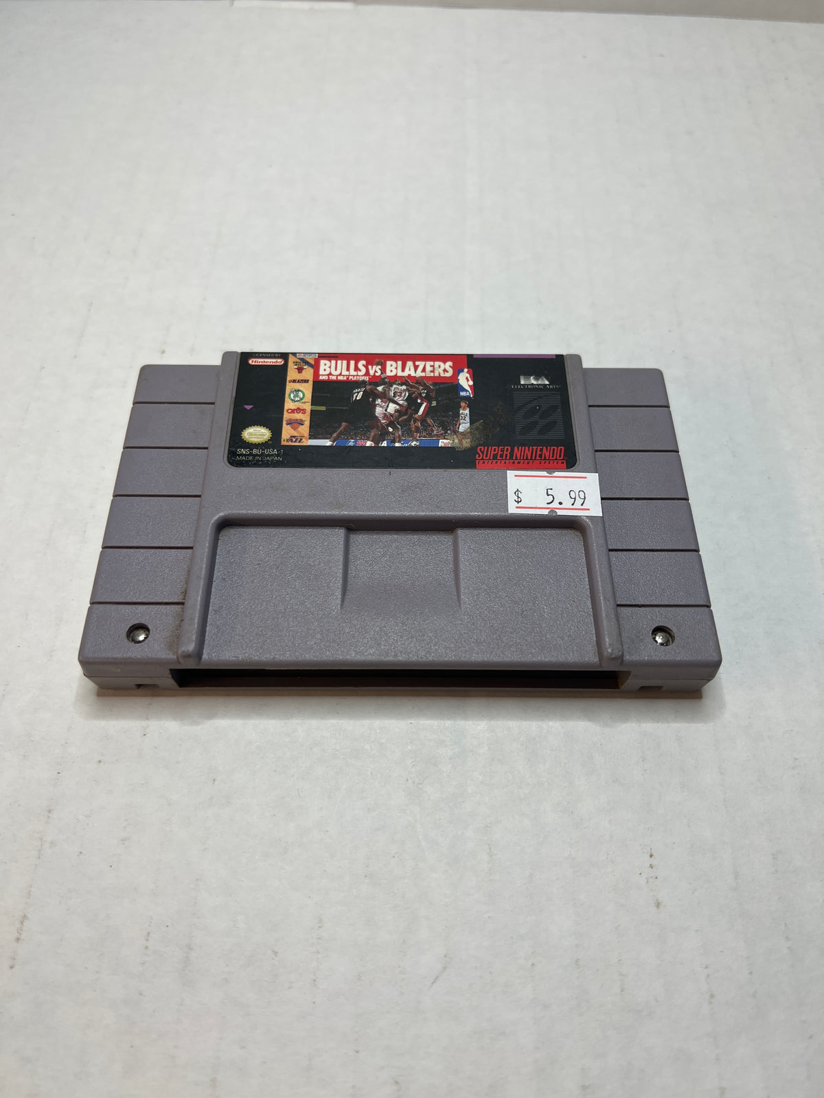 Bulls Vs Blazers and the NBA Playoffs (Super Nintendo)(Cart Only)