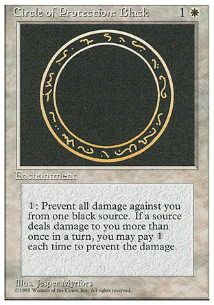 Circle of Protection: Black (4th Edition) Heavy Play