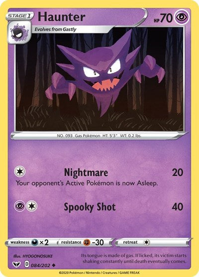 Haunter (SWSH01: Sword & Shield Base Set) Heavy Play
