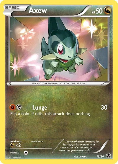 Axew (13) (Dragon Vault) Damaged / Poor Holofoil