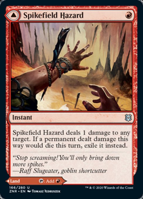 Spikefield Hazard / Spikefield Cave (Zendikar Rising) Light Play