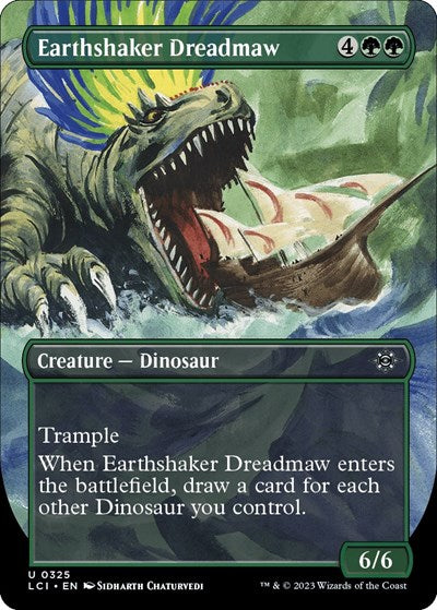 Earthshaker Dreadmaw (Borderless) (The Lost Caverns of Ixalan) Light Play Foil