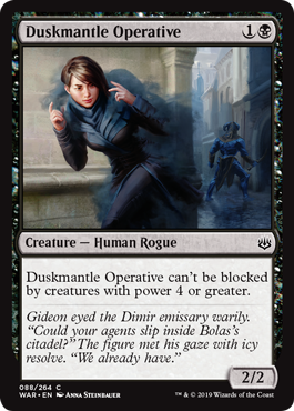Duskmantle Operative (War of the Spark) Light Play