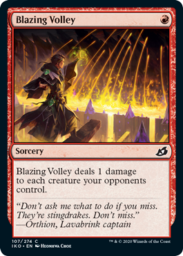 Blazing Volley (Ikoria: Lair of Behemoths) Light Play