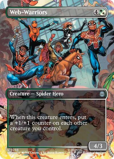 Web-Warriors (Borderless) (Marvel's Spider-Man) Light Play Foil