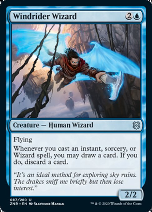 Windrider Wizard (Zendikar Rising) Light Play