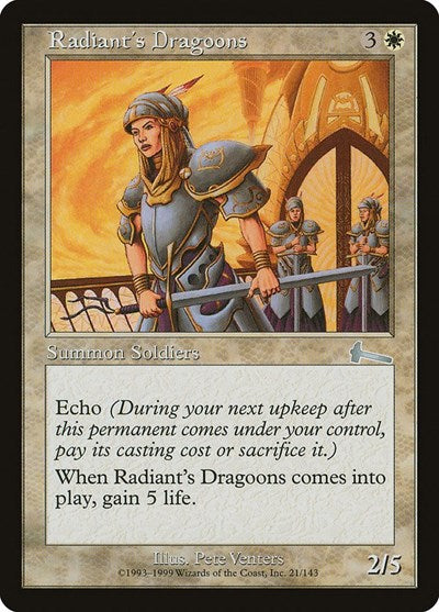 Radiant's Dragoons (Urza's Legacy) Light Play