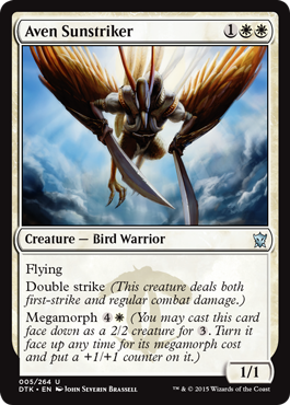 Aven Sunstriker (Dragons of Tarkir) Light Play