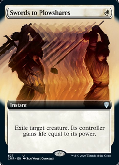 Swords to Plowshares (Extended Art) (Commander Legends) Light Play Foil