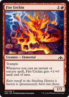 Fire Urchin (Guilds of Ravnica) Light Play