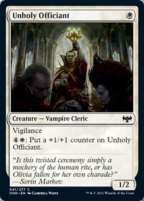Unholy Officiant (Innistrad: Crimson Vow) Light Play Foil