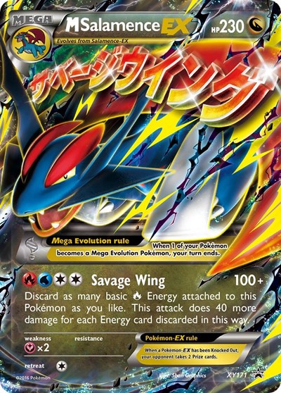 M Salamence EX - XY171 (XY Promos) Medium Play Holofoil