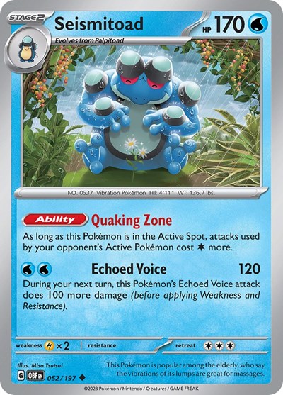 Seismitoad (Scarlet and  Violet: Obsidian Flames) Light Play