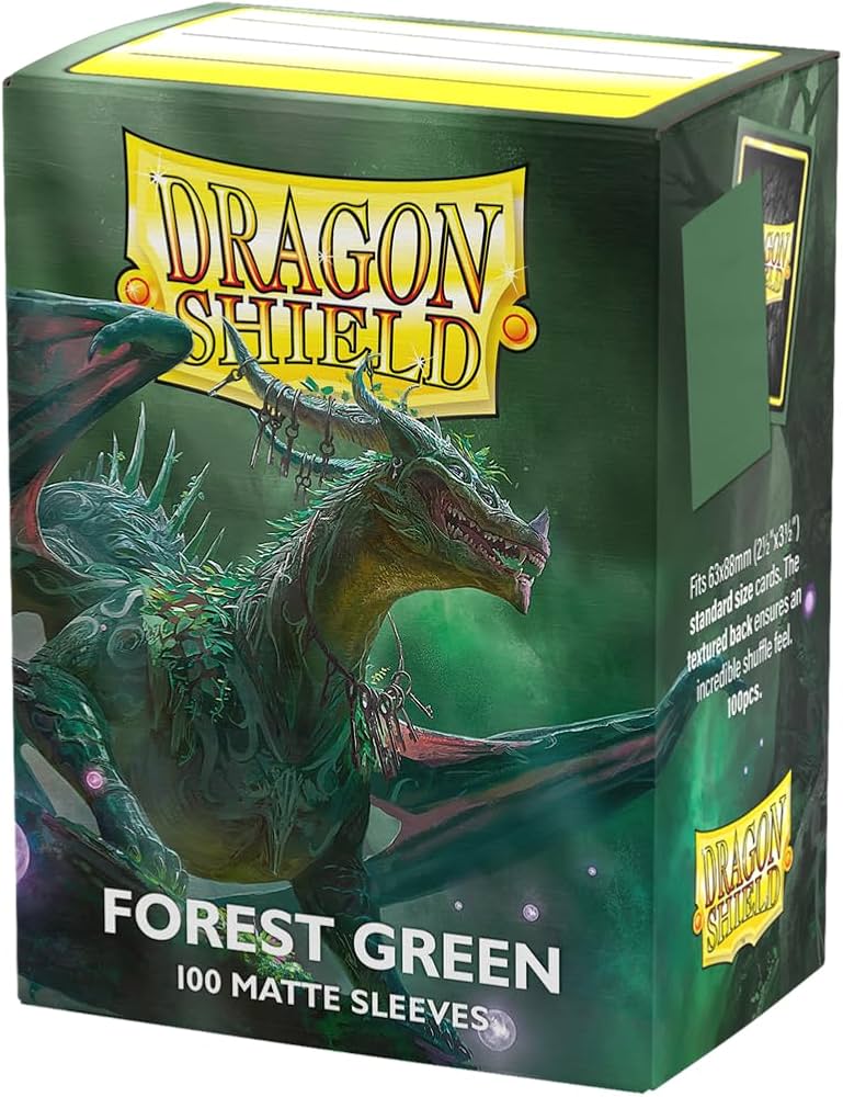 Dragon Shield Matte Standard Sleeves - Forest Green (100-Pack) - Dragon Shield Card Sleeves
