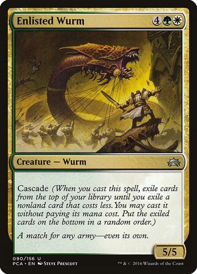 Enlisted Wurm (Planechase Anthology) Light Play