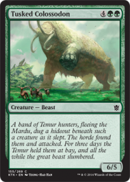 Tusked Colossodon (Khans of Tarkir) Light Play Foil