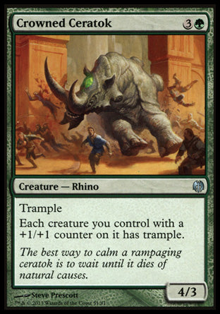 Crowned Ceratok (Duel Decks: Heroes vs Monsters) Light Play