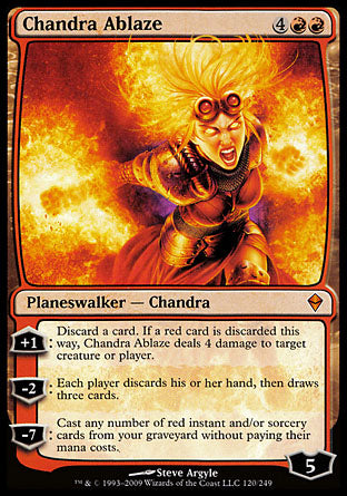 Chandra Ablaze (Zendikar) Light Play Japanese