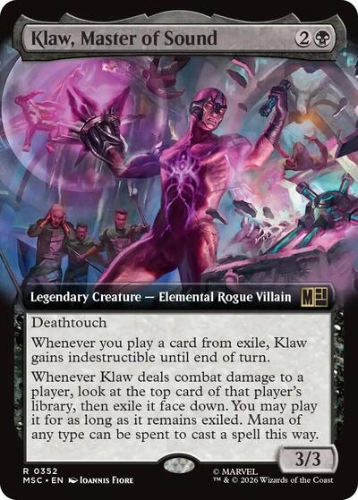 Klaw, Master of Sound (Extended Art) (Commander: Marvel Super Heroes) Light Play