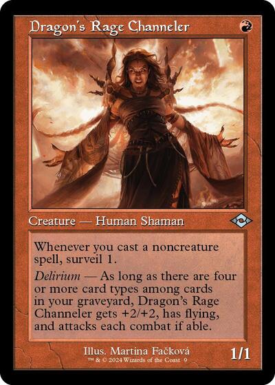 Dragon's Rage Channeler (Retro Frame) (Modern Horizons 2) Light Play Foil