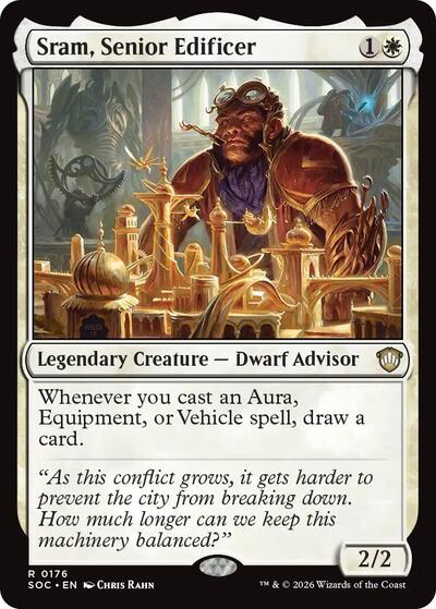 Sram, Senior Edificer (Commander: Secrets of Strixhaven) Near Mint