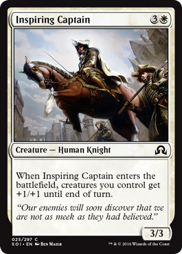 Inspiring Captain (Shadows Over Innistrad) Light Play