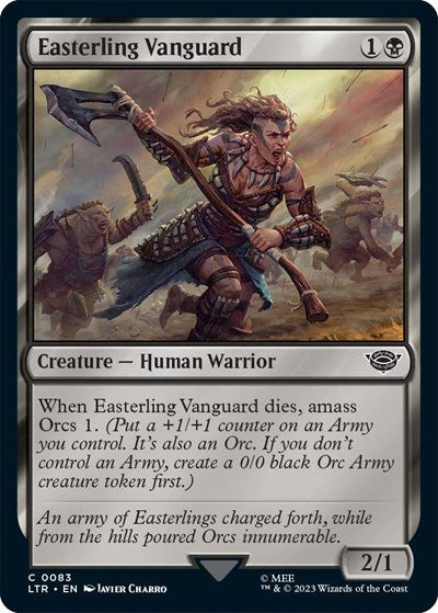 Easterling Vanguard (Universes Beyond: The Lord of the Rings: Tales of Middle-earth) Light Play Foil