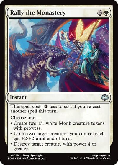 Rally the Monastery (Tarkir: Dragonstorm) Light Play