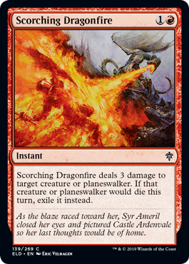 Scorching Dragonfire (Throne of Eldraine) Light Play
