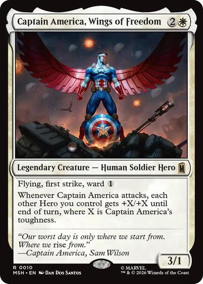 Captain America, Wings of Freedom (Marvel Super Heroes) Light Play