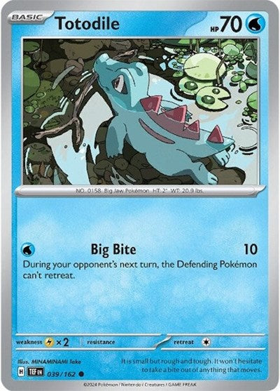 Totodile (SV05: Temporal Forces) Light Play Reverse Holofoil